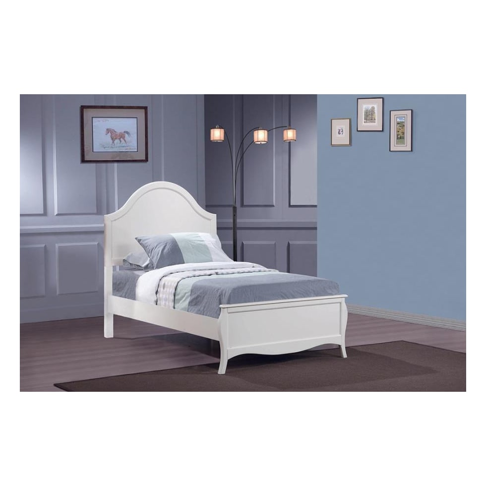 ronya white twin bed   