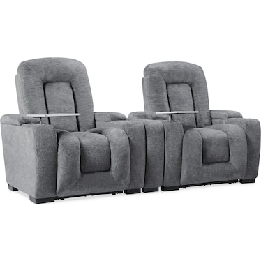 Rory 3-Piece Dual-Power Reclining Home Theater Sectional