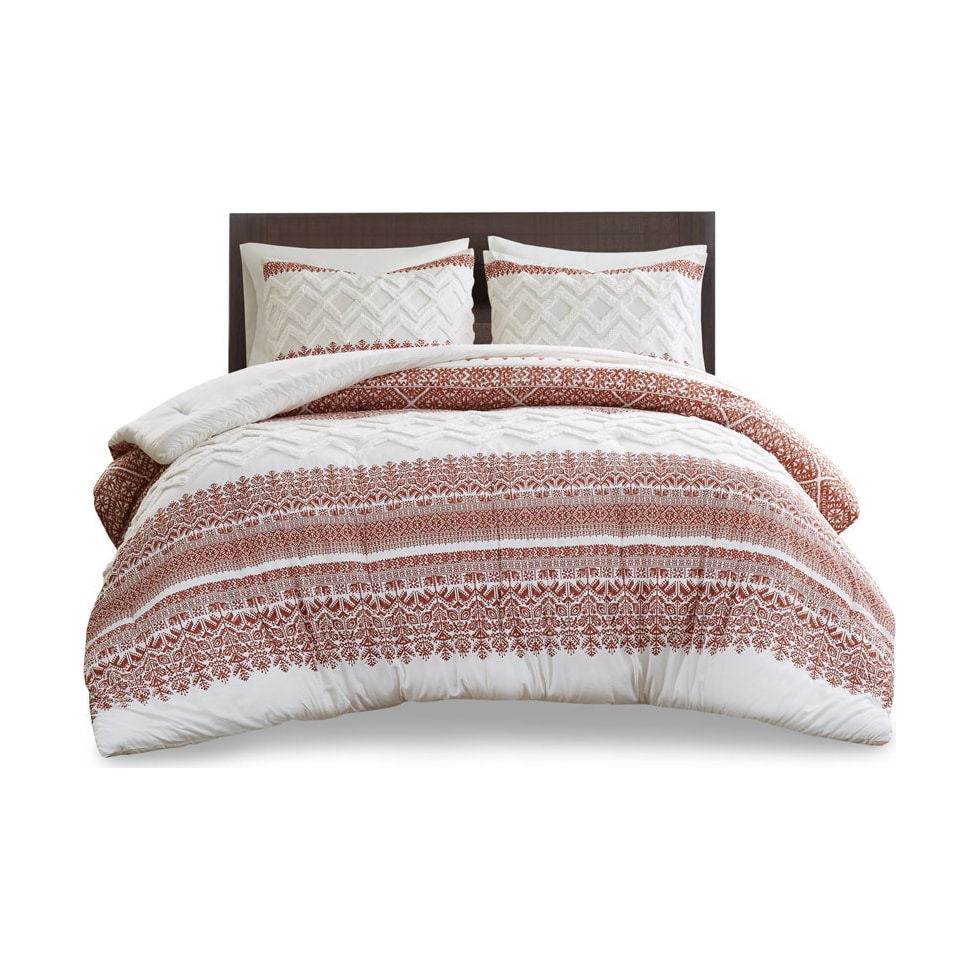 rosalee light brown king california king bedding set   