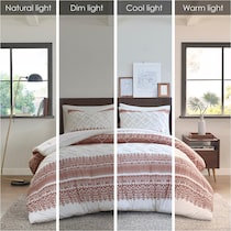 rosalee light brown king california king bedding set   