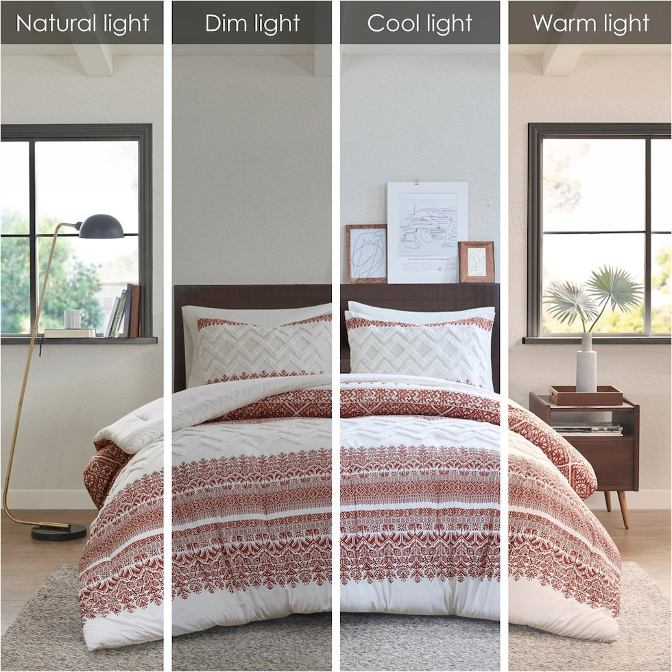 rosalee light brown king california king bedding set   