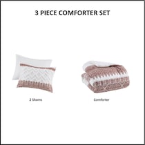 rosalee light brown king california king bedding set   