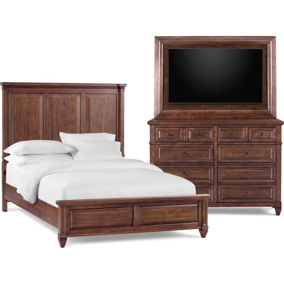 rosalie dark brown  pc queen bedroom   