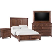 rosalie dark brown  pc king bedroom   