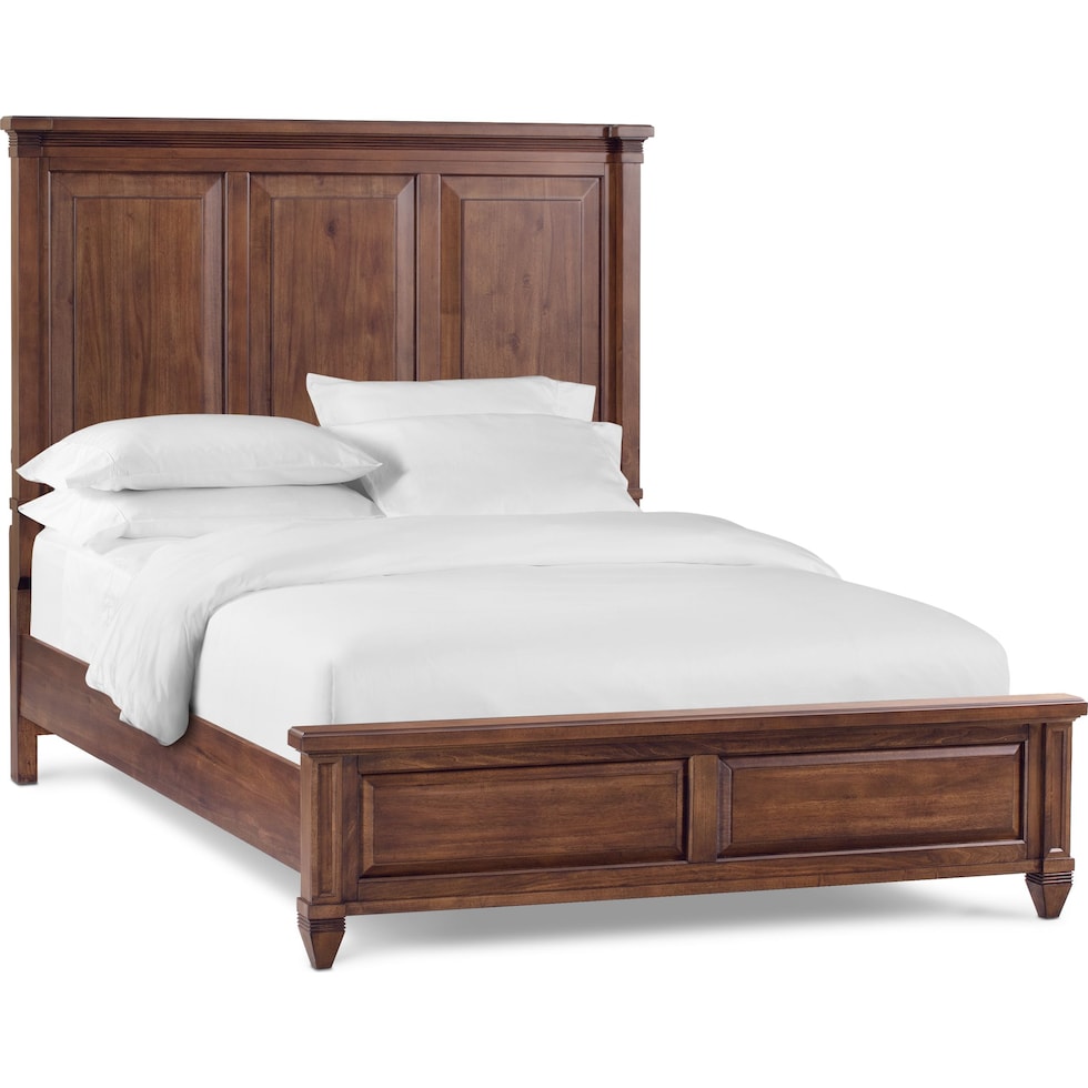 rosalie dark brown queen bed   