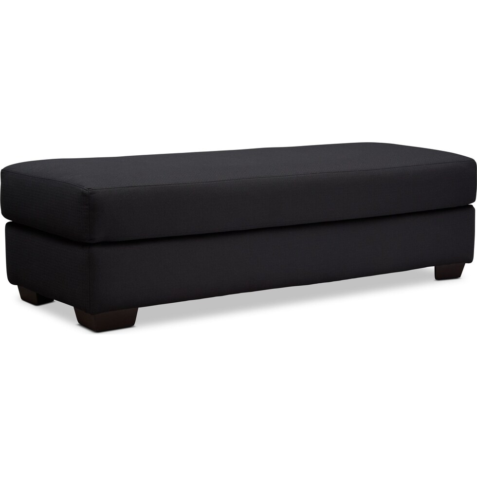 rosalyn black ottoman   