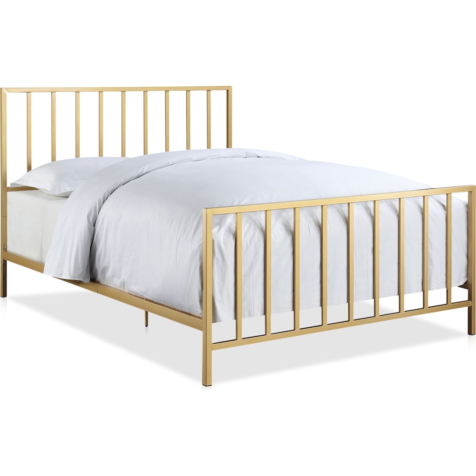 rosanna gold queen bed   
