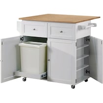 rosemary white kitchen cart   