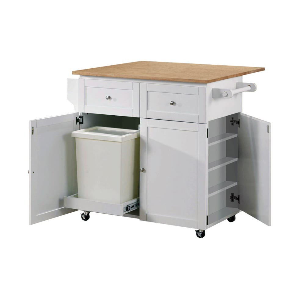 rosemary white kitchen cart   