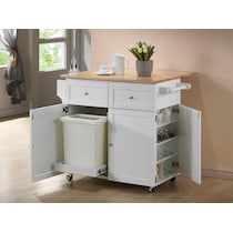 rosemary white kitchen cart   