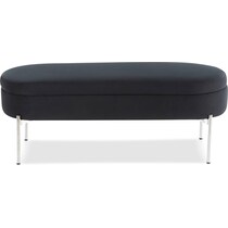 rosen black storage bench   