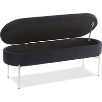 rosen black storage bench   