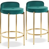 rosen green counter height stool   