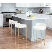 rosen white counter height stool   