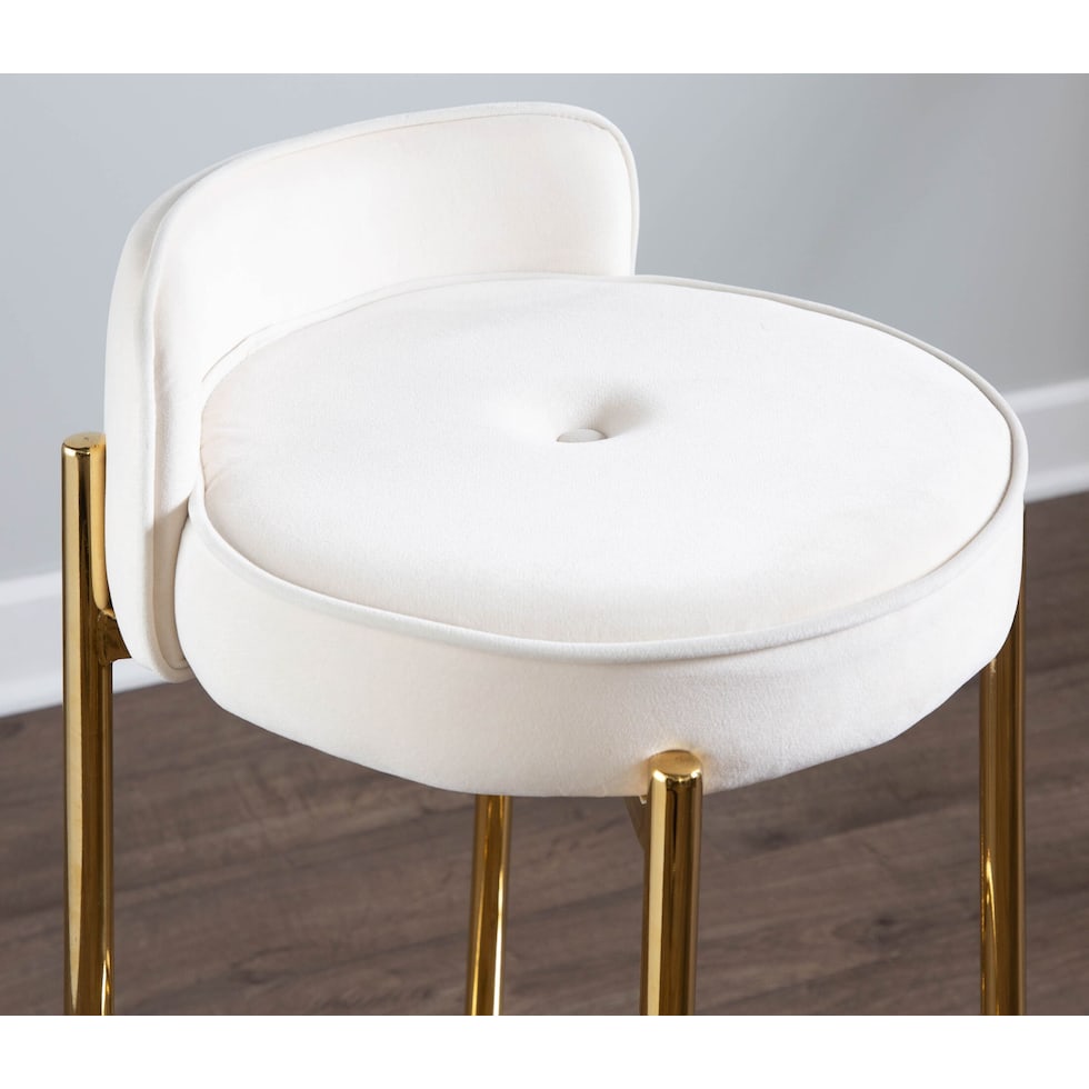 rosen white counter height stool   