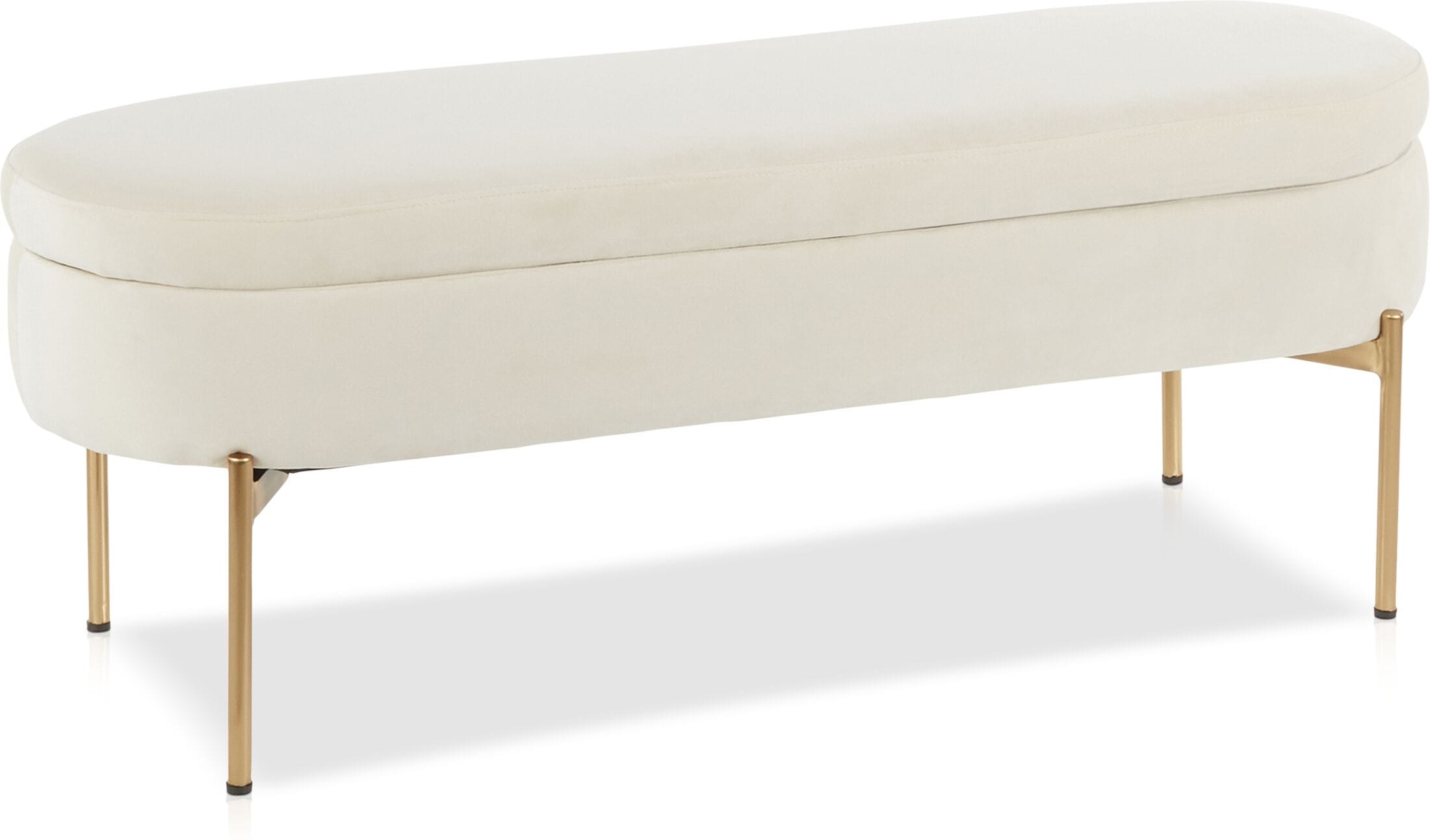 White and gold ottoman bench new arrivals