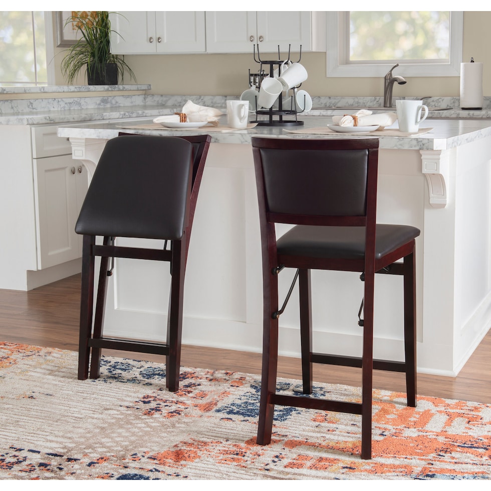 rosie dark brown counter height stool   