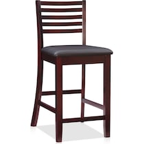 rosie dark brown counter height stool   