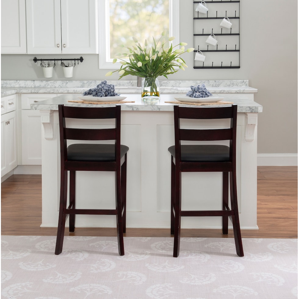 rosie dark brown counter height stool   