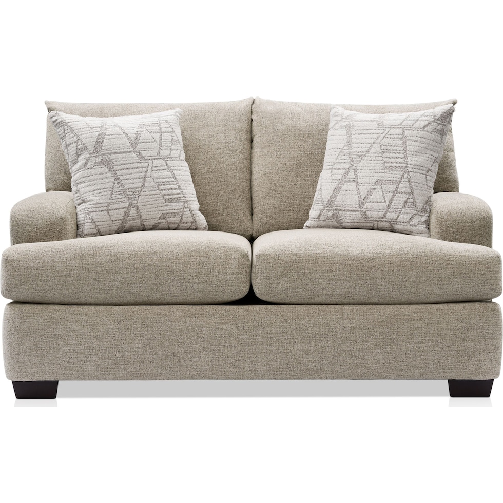 roslyn neutral loveseat   