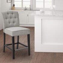 rossler gray counter height stool   