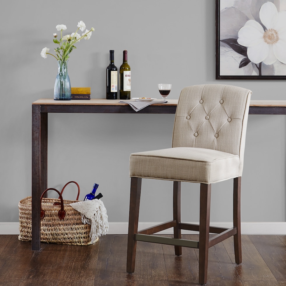 rossler white counter height stool   