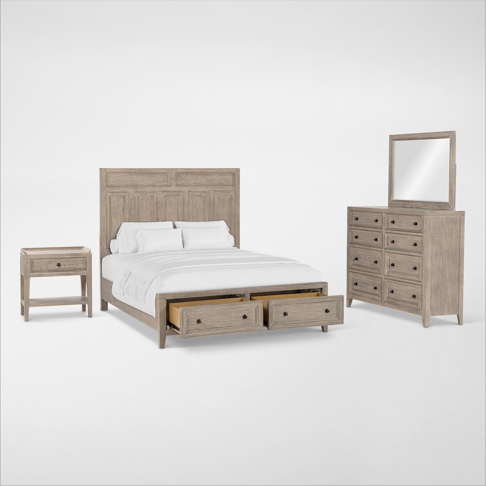 rowan bedroom neutral  pc queen bedroom   