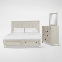 rowan bedroom white  pc king bedroom   