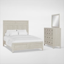 rowan bedroom white  pc queen bedroom   