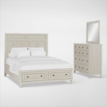rowan bedroom white  pc queen bedroom   