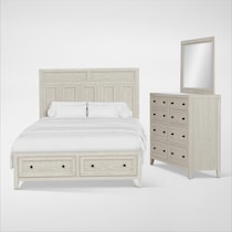 rowan bedroom white  pc queen bedroom   