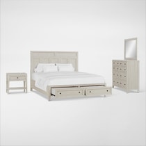 rowan bedroom white  pc king bedroom   
