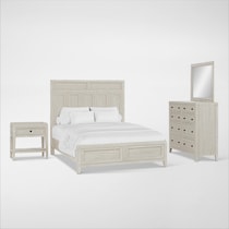 rowan bedroom white  pc queen bedroom   