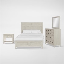 rowan bedroom white  pc queen bedroom   