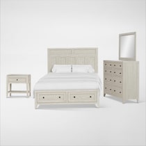 rowan bedroom white  pc queen bedroom   