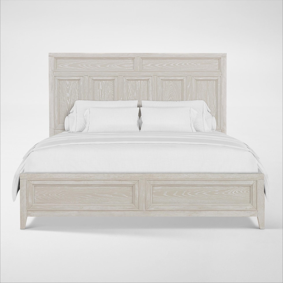 rowan bedroom white queen bed   