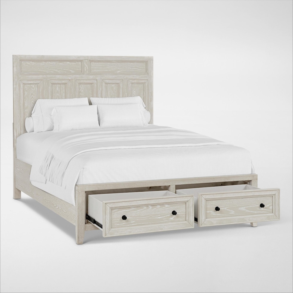 rowan bedroom white queen bed   