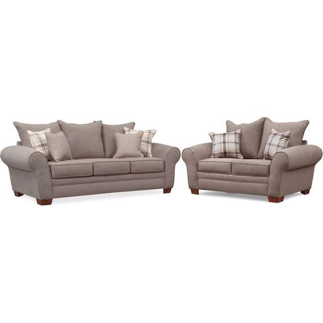 Living Room Furniture - Rowan Sofa and Loveseat Set