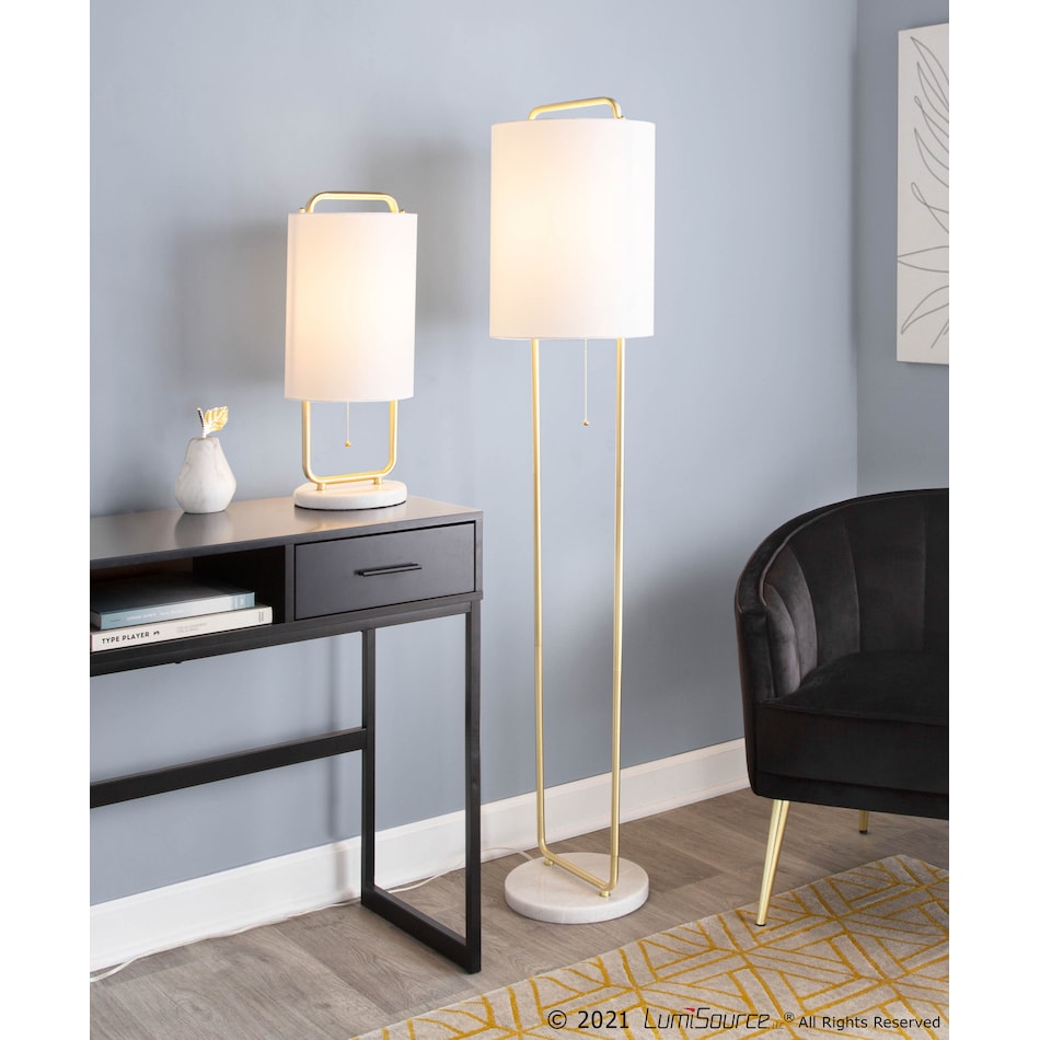roxette white floor lamp   