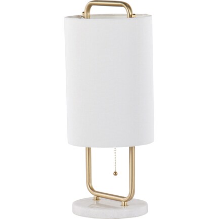 Roxette Table Lamp - White/White