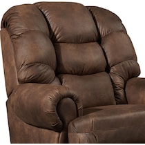 roy dark brown manual recliner   