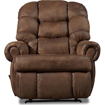 roy dark brown manual recliner   