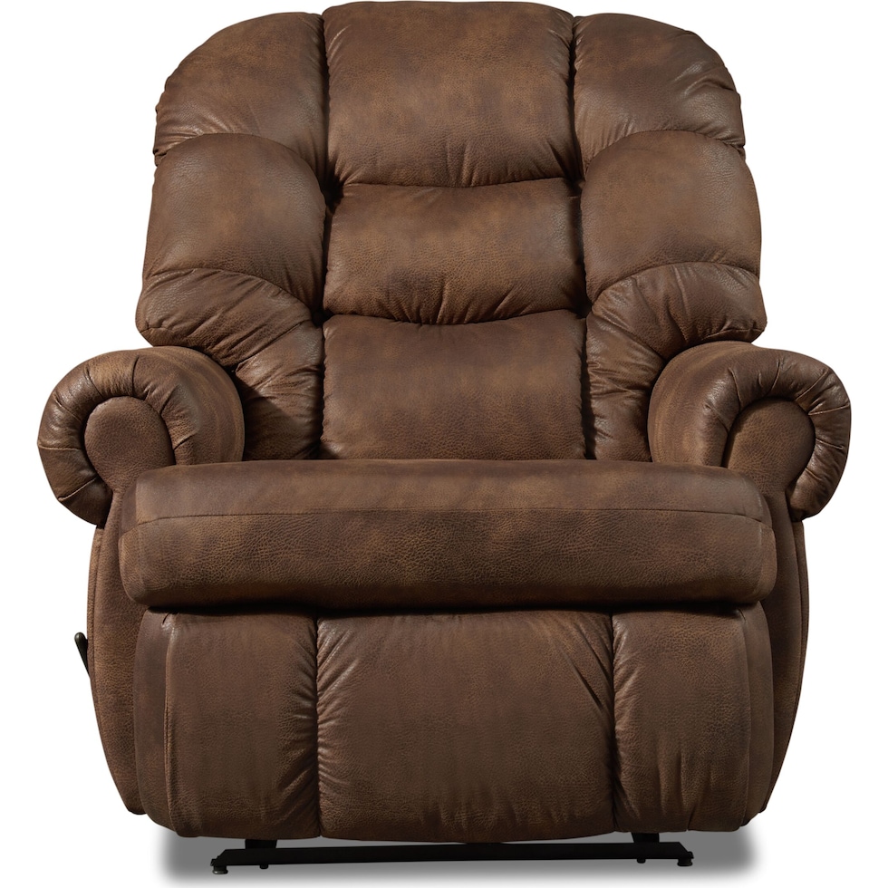 roy dark brown manual recliner   