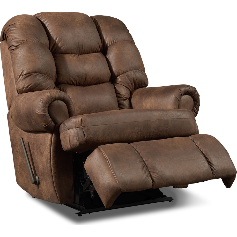 roy dark brown manual recliner   