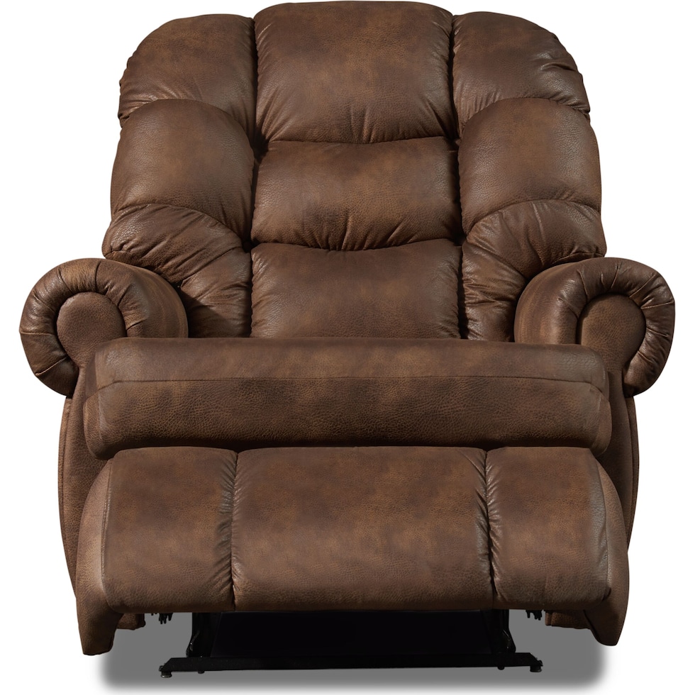 roy dark brown manual recliner   