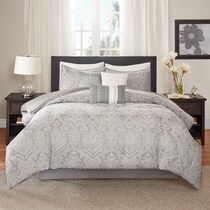 rubee gray full queen bedding set   