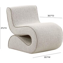 ruben gray accent chair   