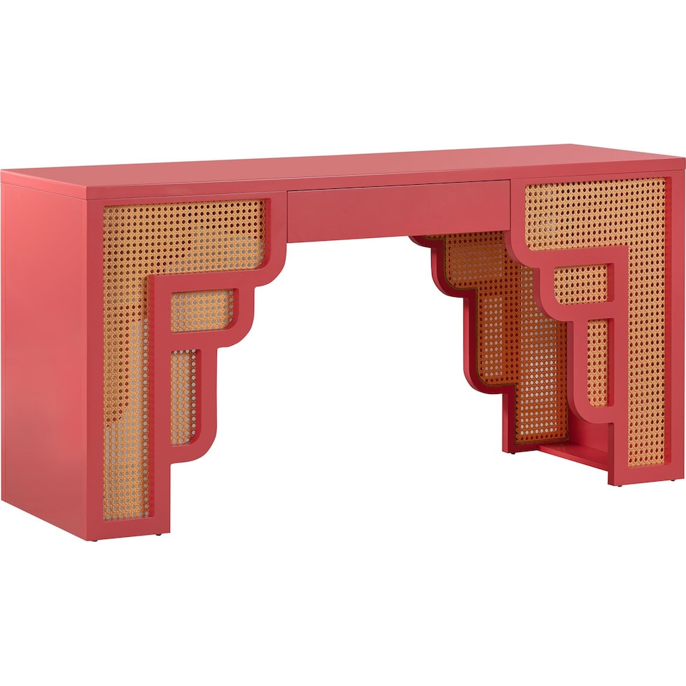 rue pink natural executive desk   