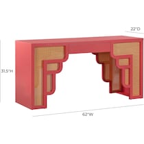 rue pink natural executive desk   
