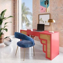 rue pink natural executive desk   
